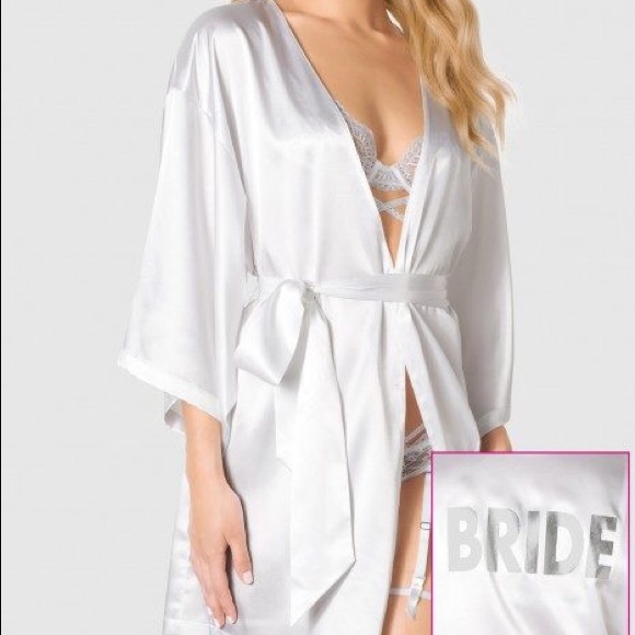 La Senza Bridal Satin Kimono - Picture 1 of 2